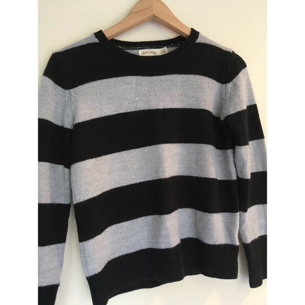 Striped Grey and Black Sweater
